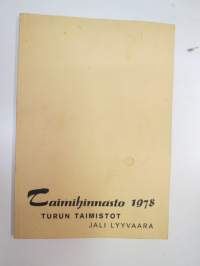 Taimihinnasto 1978 Turun taimistot Jali Lyyvaara -plant catalog