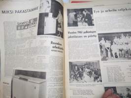 Samp uutiset 1961 nr 4 - Rosenlew-myynti asiakaslehti, sis. mm. Pakkassäiliö kotitaloudessa, Harvialan kartanot, Missä vanhin BMW tai Sampo-kone?, 657-LP ym.