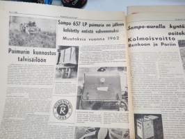 Samp uutiset 1961 nr 4 - Rosenlew-myynti asiakaslehti, sis. mm. Pakkassäiliö kotitaloudessa, Harvialan kartanot, Missä vanhin BMW tai Sampo-kone?, 657-LP ym.