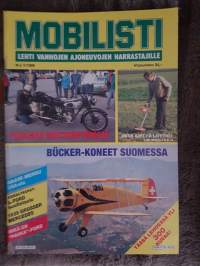 Mobilisti 1988 no 1. Enfield 1988. Bucker taitolentokoneet. Maastoautoajoja Saksassa. Grosser Mercedes-keräilykuva