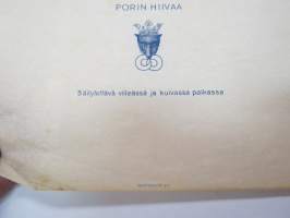 Porin hiivaa - Björneborgs jäst - W. Rosenlew &amp; Co Ab -kirjapainon (Frenckell, leimattu) arkistokappale -yeast wrap