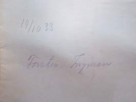Finnish cranberries (Vaccinium Oxycoccus) -marjanviejän (forstmästare Ingman) pakkausetiketti, painettu 14.10.1933 (Frenckell) -label