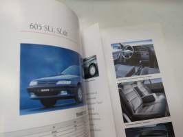 Peugeot 605 -myyntiesite / brochure