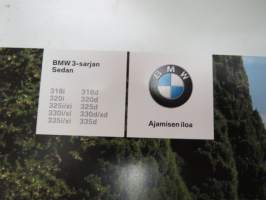 BMW 3-sarjan sedan 318i, 320i, 325/xi, 330i/xi, 335i/xi, 318d, 320d, 325d, 330d/xd, 335d -myyntiesite / sales brochure