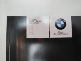 BMW 1 Series Convertible 118i, 120i, 125i, 135i, 120d -myyntiesite / sales brochure