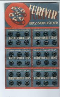 Forever brass snap fastener / nepparilevy täysi alkuperäispakkaus