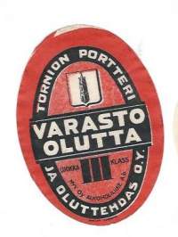 Varasto Olutta III -  olutetiketti