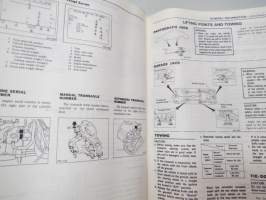 Nissan / Datsun Stanza Model T11 Series Service Manual -huolto-ohjekirja englanniksi