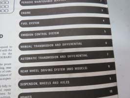 Subaru 1300, 1600, 1800 Engine &amp; Body Service Manual -huolto-ohjekirja englanniksi