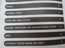 Subaru 1300, 1600, 1800 Engine &amp; Body Service Manual -huolto-ohjekirja englanniksi