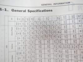 Subaru 1300, 1600, 1800 Engine &amp; Body Service Manual -huolto-ohjekirja englanniksi