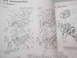 Subaru 1300, 1600, 1800 Engine &amp; Body Service Manual -huolto-ohjekirja englanniksi