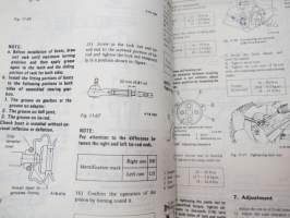 Subaru 1300, 1600, 1800 Engine &amp; Body Service Manual -huolto-ohjekirja englanniksi