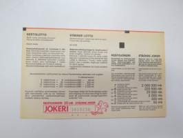 Lottokuponki - Lotto 5 Kestolotto ja Jokeri nr 3850230 -Lotto / lottery-coupon