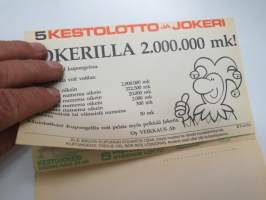 Lottokuponki - Lotto 5 Kestolotto ja Jokeri nr 43850227 -Lotto / lottery-coupon