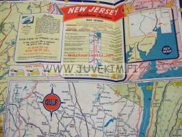 Gulf New Jersey Tourgide map -tiekartta