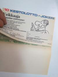 Lottokuponki - Lotto 10 Kestolotto ja Jokeri nr 7530820 -Lotto / lottery-coupon
