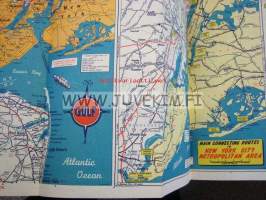 Gulf New Jersey Tourgide map -tiekartta