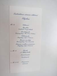 Dalsbruk Oy - Invigningen av nya hamn / uuden sataman vihkiäiset 19.9.1990 -kutsukortti + menu