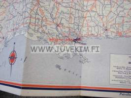 Gulf Eastern United States Tourgide map -tiekartta