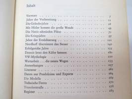 Die Volkswagen-Story - Biographie eines autos -saksankielinen käännös kuuluisasta kirjasta &quot;The Small Wonder&quot;, mukana Volkswagenwerk AG:n jouluonnittelukortti 1966