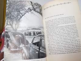 Die Volkswagen-Story - Biographie eines autos -saksankielinen käännös kuuluisasta kirjasta &quot;The Small Wonder&quot;, mukana Volkswagenwerk AG:n jouluonnittelukortti 1966