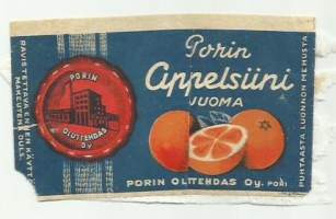 Porin Appelsiinijuoma  - juomaetiketti