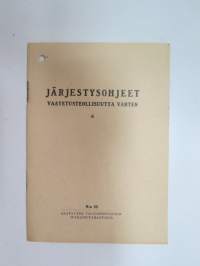 Järjestysohjeet vaatetusteollisuutta varten 1927 -clothing industry rules and regulations