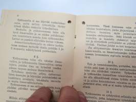 Järjestysohjeet vaatetusteollisuutta varten 1927 -clothing industry rules and regulations