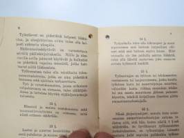 Järjestysohjeet vaatetusteollisuutta varten 1927 -clothing industry rules and regulations