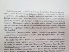 Porin suomenkielinen yksityistyttökoulu ja Porin Lyseo 1880-1955, koulun ja sen eri vaiheitten historiikki, opettaja- ja oppilasmatrikkeli - sisältää myös