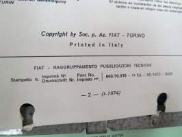 Fiat 242 Catalogo parti di ricambio / Catalogue de pièces détachèes / Ersatzteilekatalog / Spare parts catalog / Catálogo de piezas de repuesto -varaosaluettelo