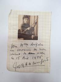 Christine H. de Beufort? -nimikirjoitus -autograph