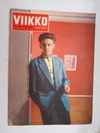 Viikko Sanomat 1957 nr 40, ilmestynyt 4.10.1957, sis. mm. seur. artikkelit / kuvat / mainokset; Kansikuva Kr. Runeberg - &quot;Taiteilijapoika&quot;, Kouvola - asemakurjuus...