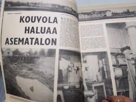 Viikko Sanomat 1957 nr 40, ilmestynyt 4.10.1957, sis. mm. seur. artikkelit / kuvat / mainokset; Kansikuva Kr. Runeberg - &quot;Taiteilijapoika&quot;, Kouvola - asemakurjuus...