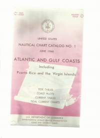 United States Nautical chart Atlantic and Gulf Coasts incl Puerto Rico and Virgin Islands 1968 -  kartta