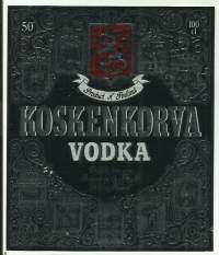 Koskenkorva  Vodka - viinaetiketti