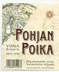 Pohjan Poika - viinaetiketti