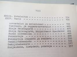 Valvoja 1881-1960 - Valvojan ja Valvoja-Ajan sisältö