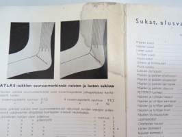 Atlas / Suomen Trikoo hinnasto 61 A kevätkausi 1961 - sukat, alusvaatteet ja puvusto -kuvitettu tuoteluettelo / catalog