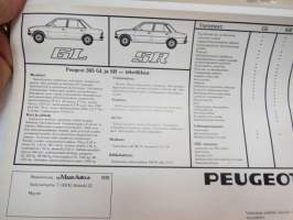 Peugeot 305 -myyntiesite / brochure