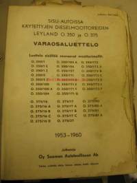 Leyland 0350 0375 1953-1960 Spare parts list varaosaluettelo