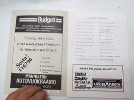 Tapanin Jääspeedway 26.12.1987 Kuopio -käsiohjelma / program
