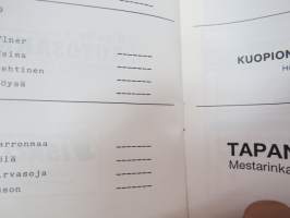 Tapanin Jääspeedway 26.12.1987 Kuopio -käsiohjelma / program
