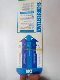 Tekniikan Maailma - TM - SI-järjestelmä -muunnosviivain / scale converter