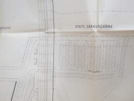 Turku - Ehdotus kaukolinja-autojen pääteasemaksi Aningaisten tullissa - Förslag till fjärrlinjebilarnas ändstation i aningais tull, 1932 -map