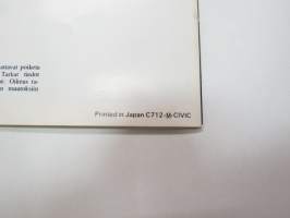 Honda Civic 1200 3-door, 1200 5-door -myyntiesite / brochure