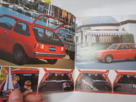 Mazda 323 1977 -myyntiesite / brochure