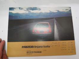 Mazda 323 1977 -myyntiesite / brochure