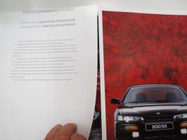 Nissan 200 SX 1999 -myyntiesite / brochure